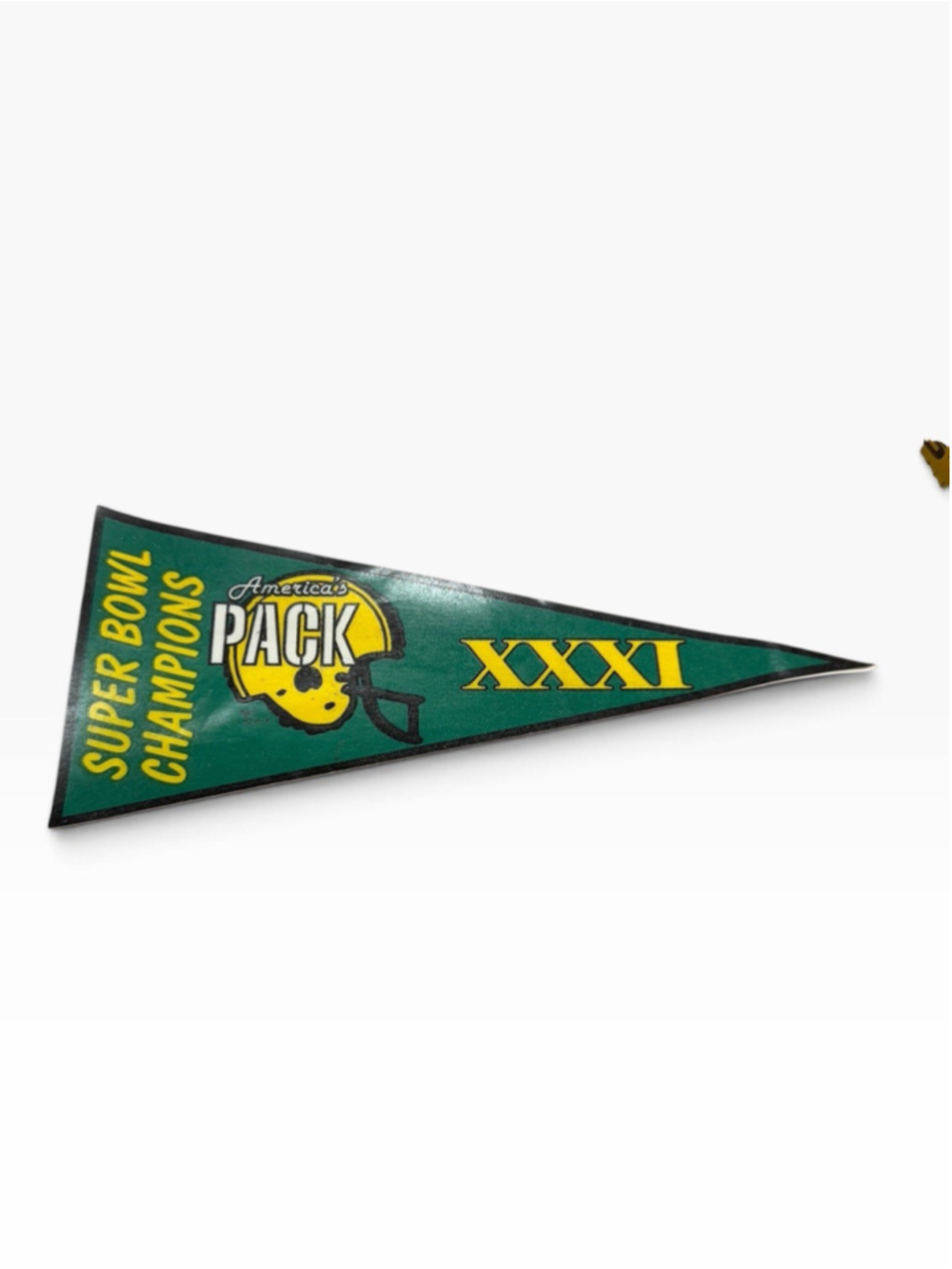 Vintage Green Bay Packers Super Bowl XXXI (1997) Champions Pennant Sticker #2